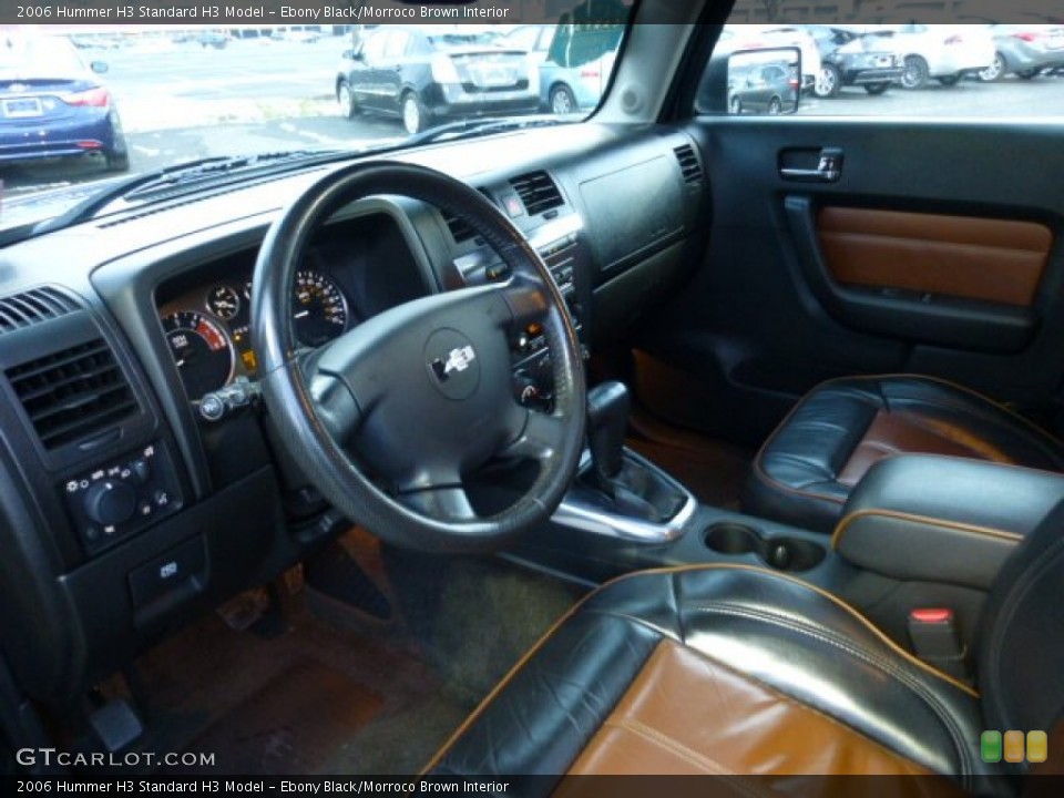 Ebony Black/Morroco Brown 2006 Hummer H3 Interiors