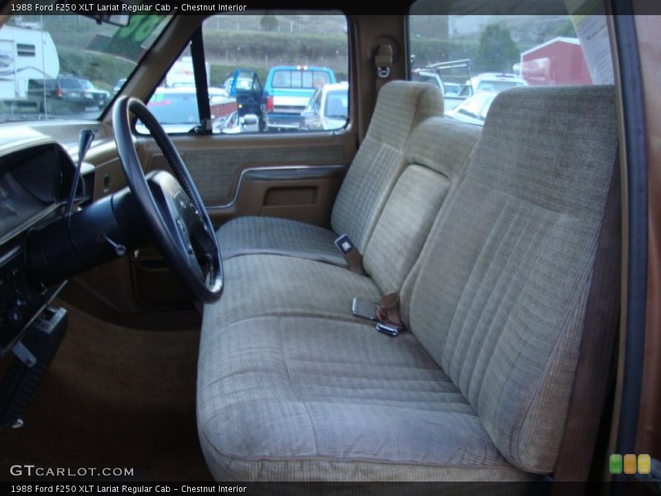 Chestnut Interior Photo for the 1988 Ford F250 XLT Lariat Regular Cab #75266448
