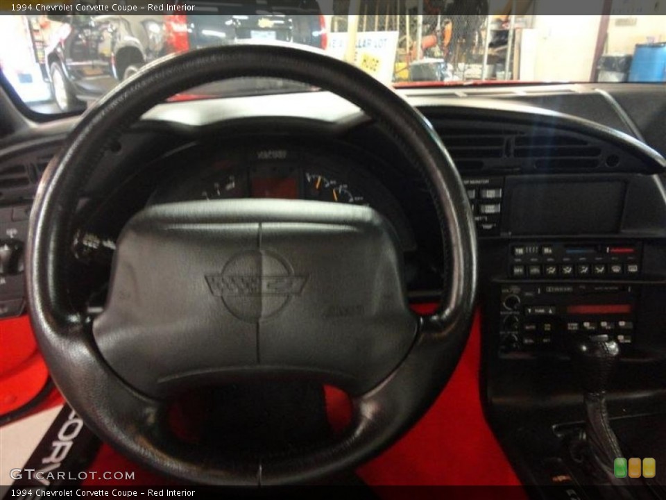Red Interior Steering Wheel for the 1994 Chevrolet Corvette Coupe #75266496