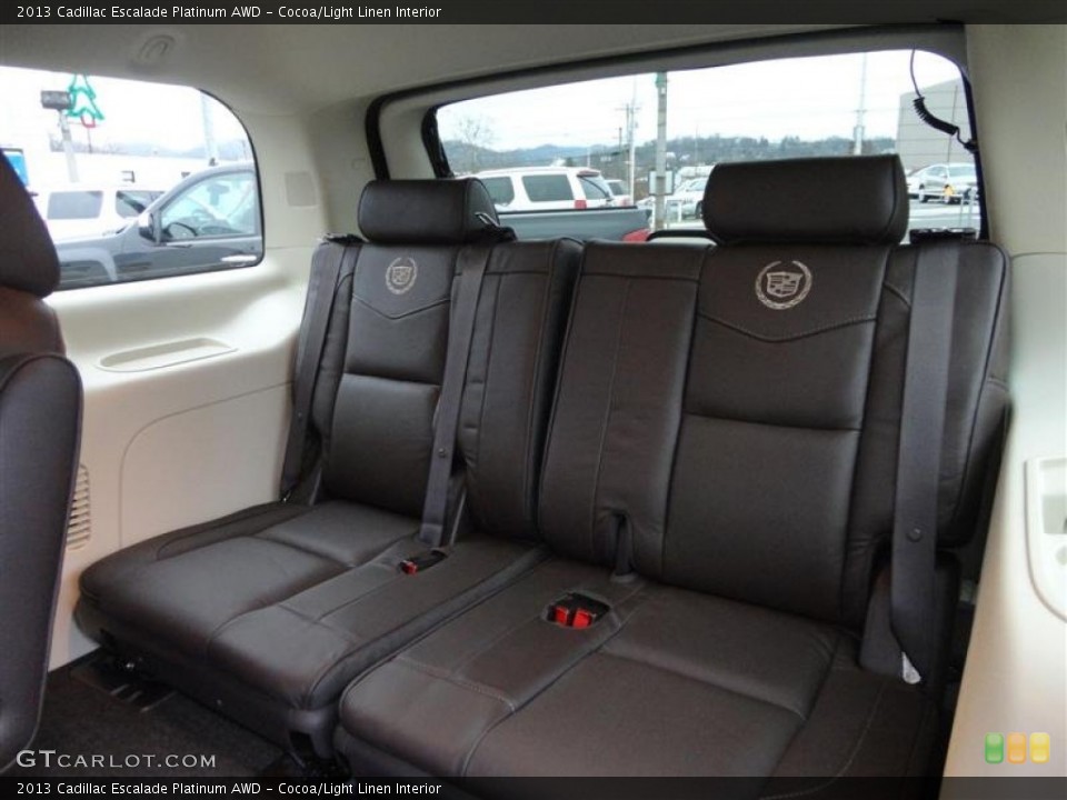 Cocoa/Light Linen Interior Rear Seat for the 2013 Cadillac Escalade Platinum AWD #75269541