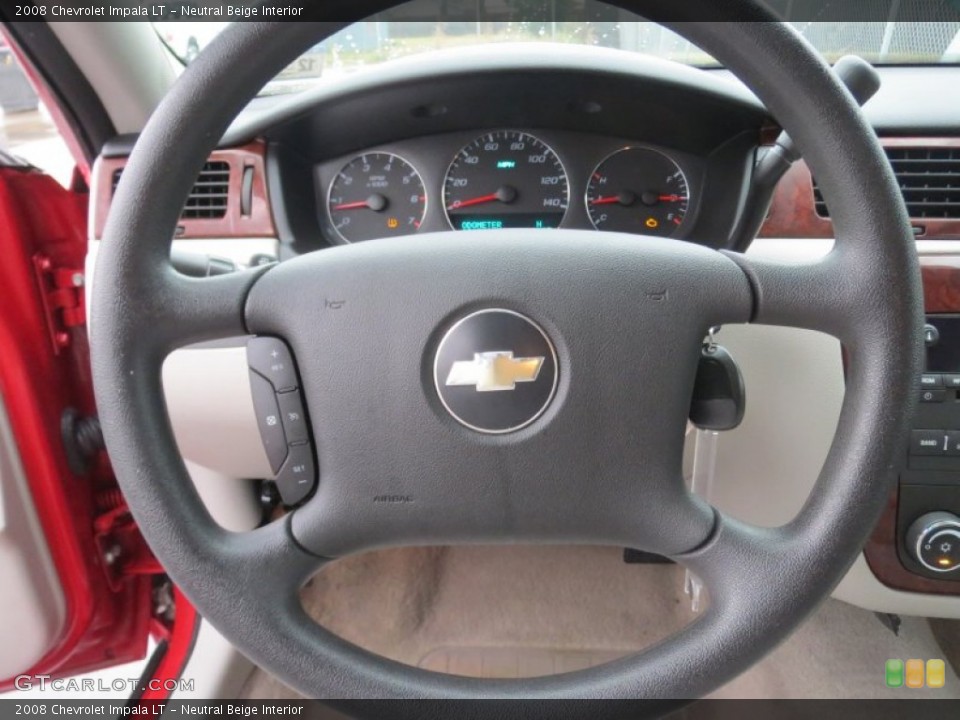 Neutral Beige Interior Steering Wheel for the 2008 Chevrolet Impala LT #75269663