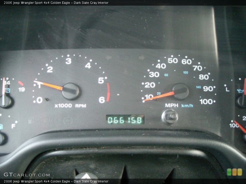 Dark Slate Gray Interior Gauges for the 2006 Jeep Wrangler Sport 4x4 Golden Eagle #75270267