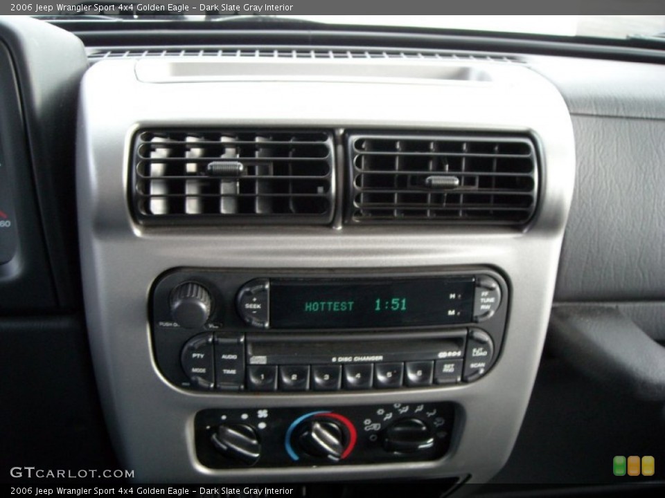 Dark Slate Gray Interior Controls for the 2006 Jeep Wrangler Sport 4x4 Golden Eagle #75270336