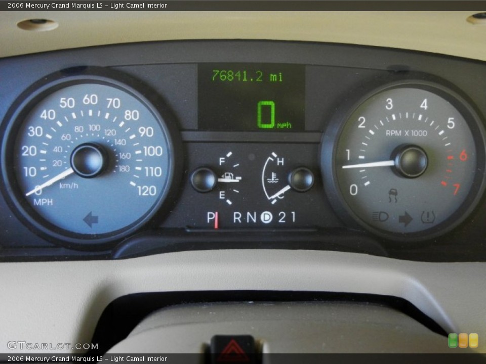 Light Camel Interior Gauges for the 2006 Mercury Grand Marquis LS #75270828
