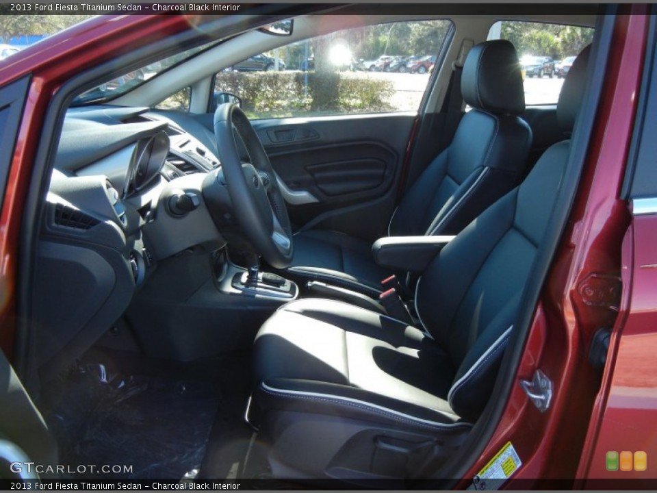 Charcoal Black Interior Front Seat for the 2013 Ford Fiesta Titanium Sedan #75273186