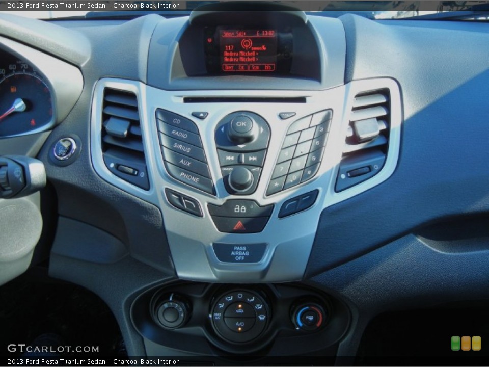 Charcoal Black Interior Controls for the 2013 Ford Fiesta Titanium Sedan #75273294