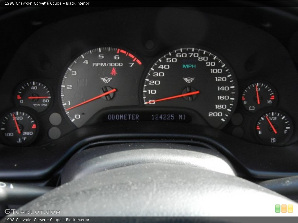 Black Interior Gauges for the 1998 Chevrolet Corvette Coupe #75274215
