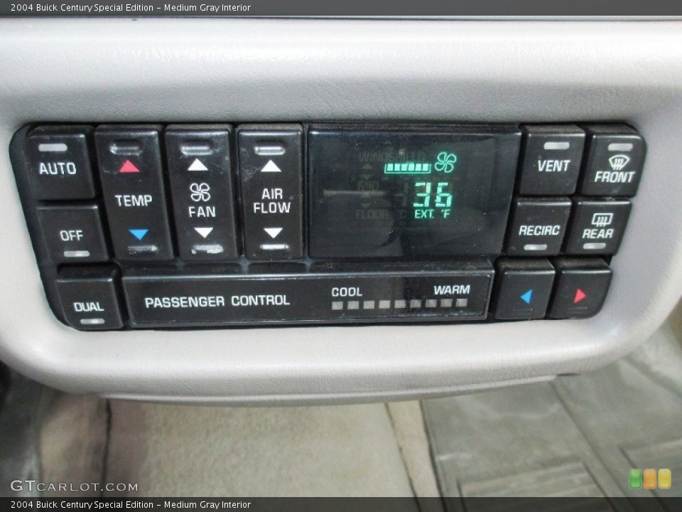 Medium Gray Interior Controls for the 2004 Buick Century Special Edition #75274289