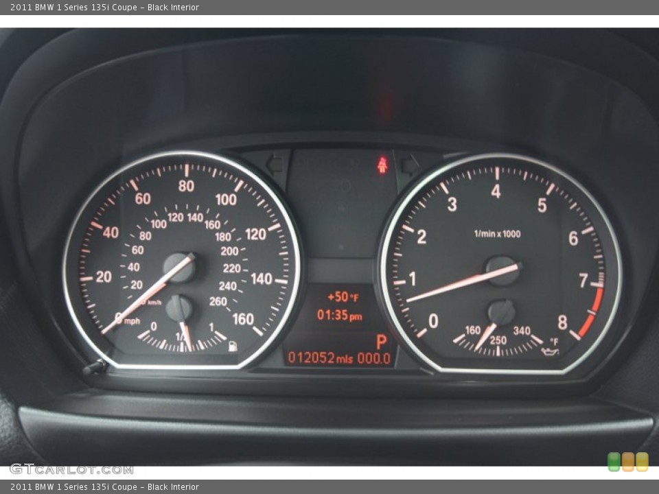 Black Interior Gauges for the 2011 BMW 1 Series 135i Coupe #75277563