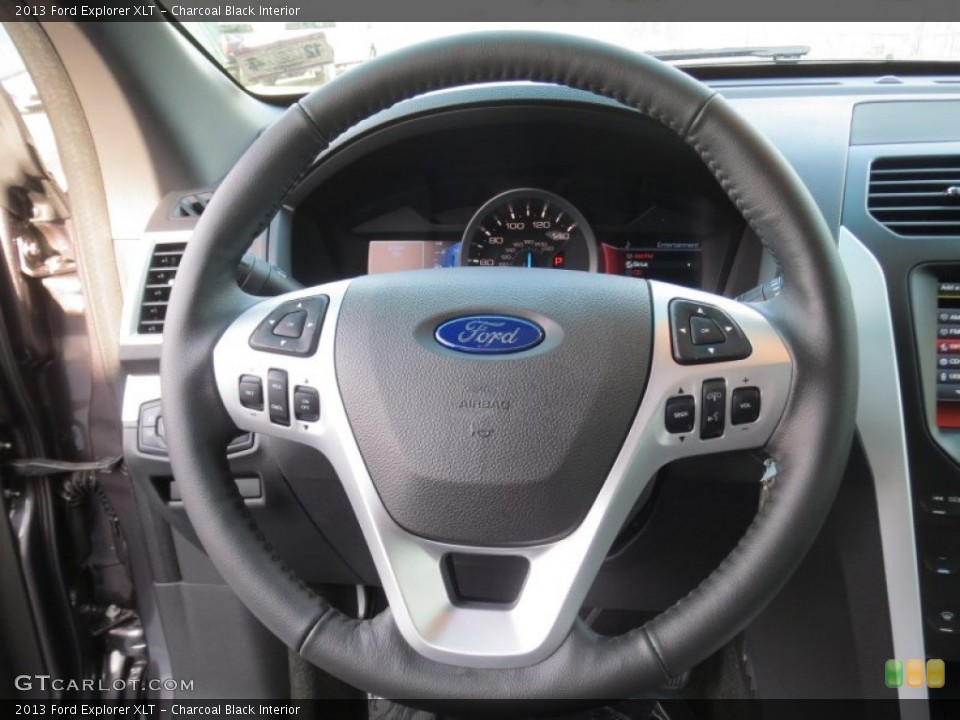 Charcoal Black Interior Steering Wheel for the 2013 Ford Explorer XLT #75278490