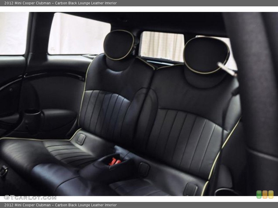 Carbon Black Lounge Leather Interior Rear Seat for the 2012 Mini Cooper Clubman #75279447