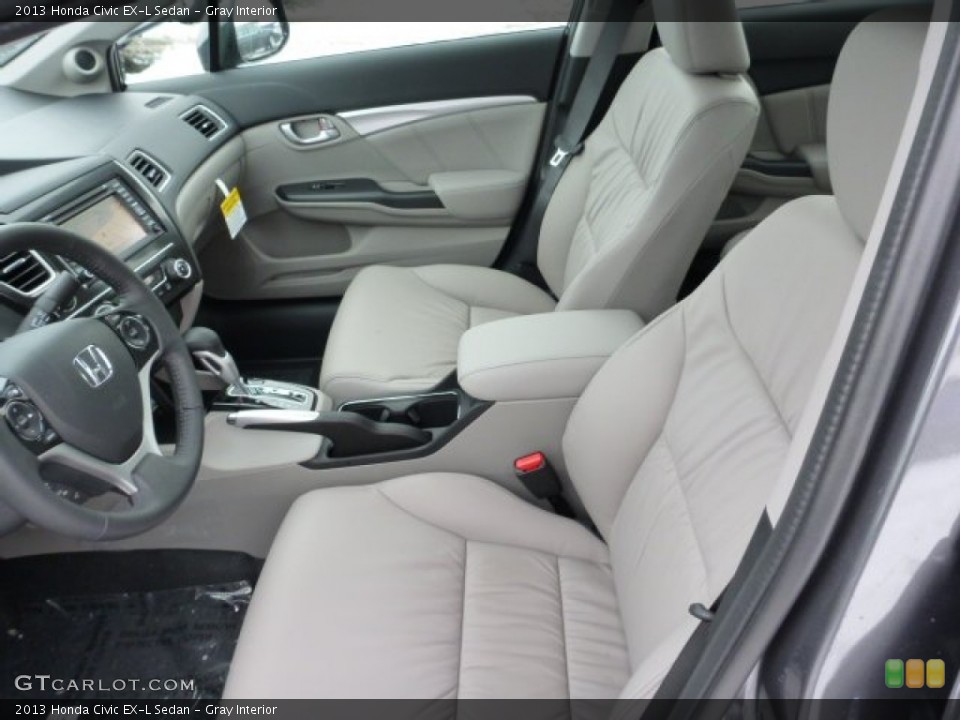 Gray Interior Front Seat for the 2013 Honda Civic EX-L Sedan #75280310