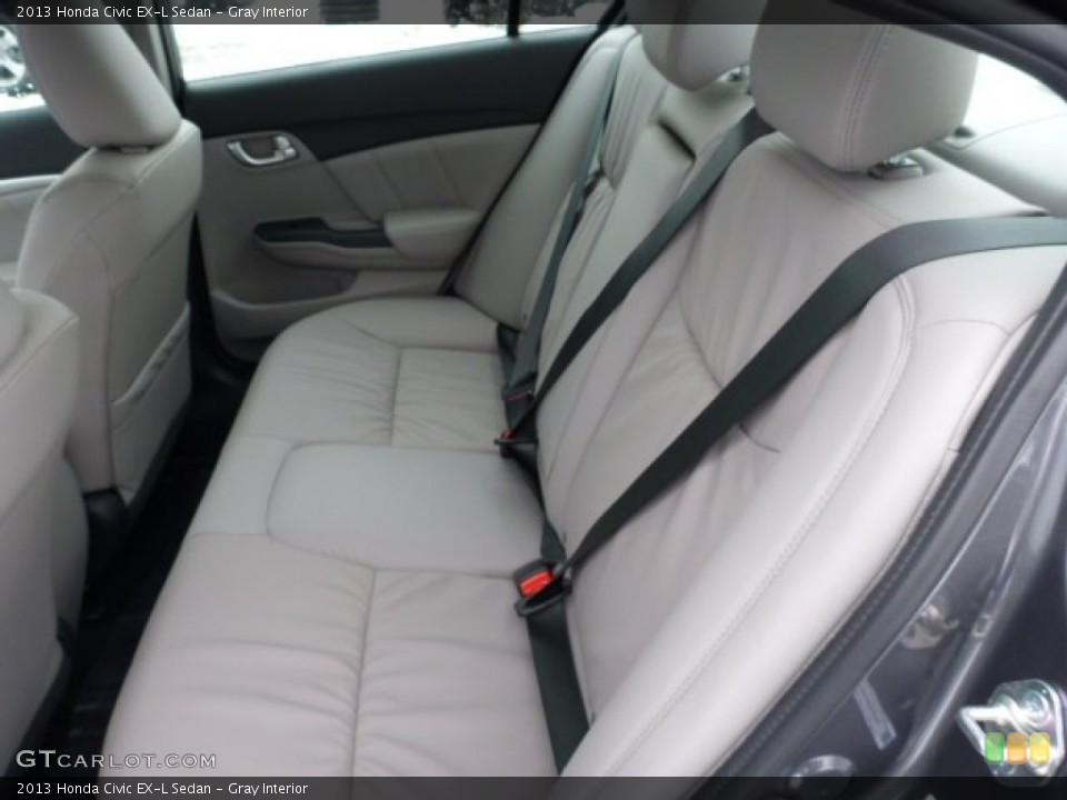 Gray Interior Rear Seat for the 2013 Honda Civic EX-L Sedan #75280326