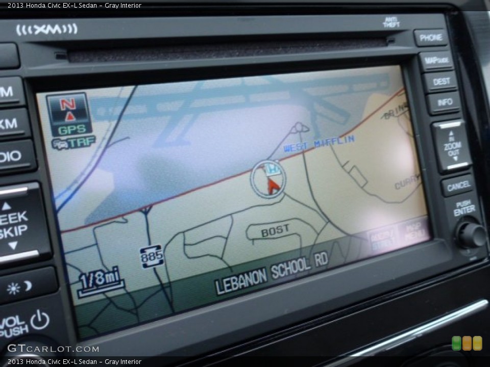 Gray Interior Navigation for the 2013 Honda Civic EX-L Sedan #75280396