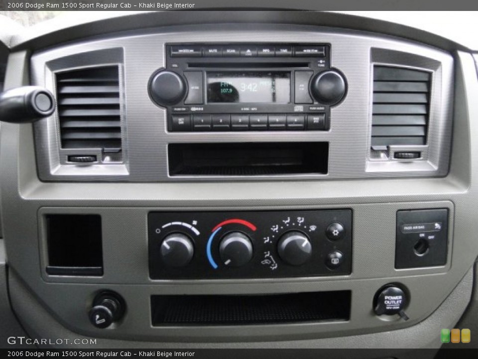 Khaki Beige Interior Controls for the 2006 Dodge Ram 1500 Sport Regular Cab #75282729