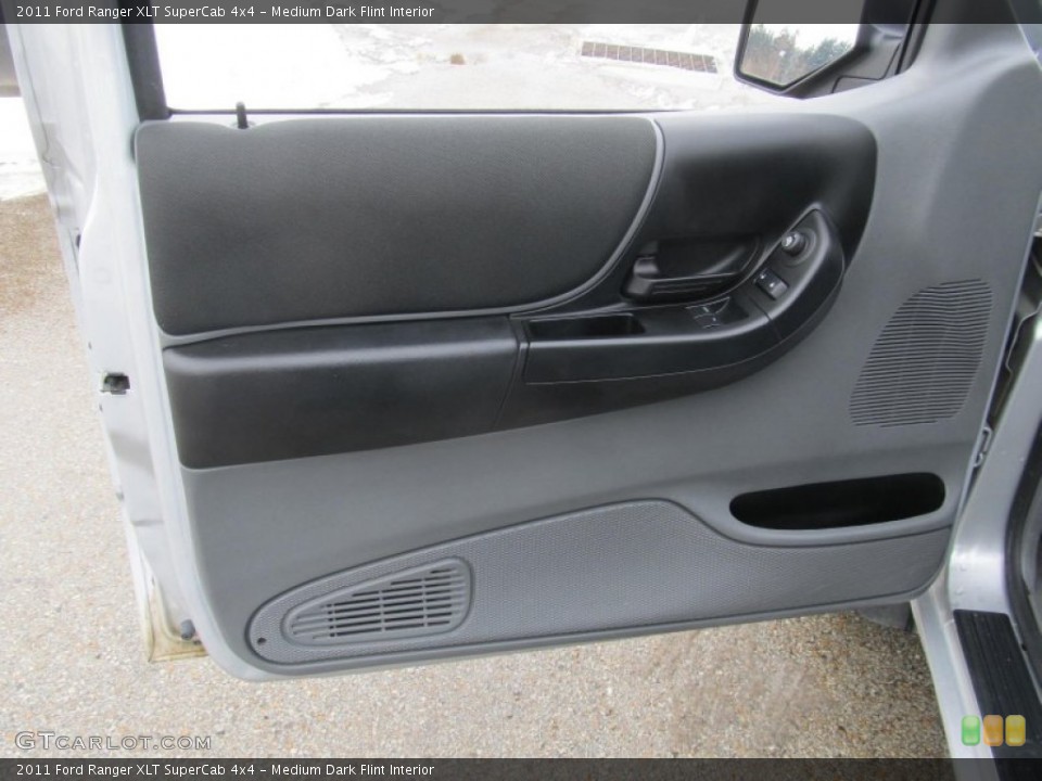 Medium Dark Flint Interior Door Panel for the 2011 Ford Ranger XLT SuperCab 4x4 #75283407