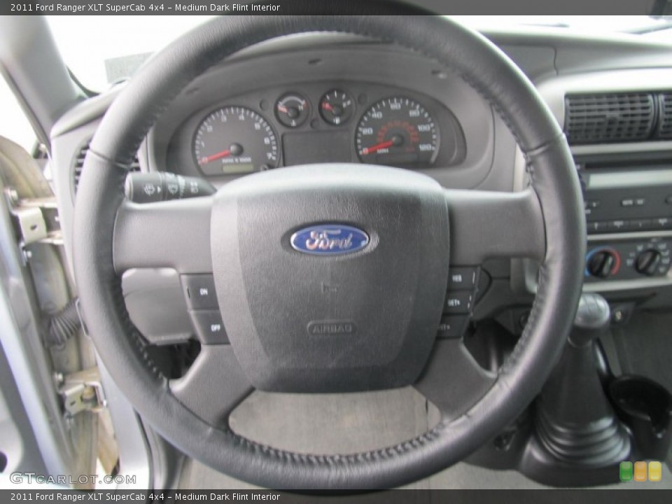 Medium Dark Flint Interior Steering Wheel for the 2011 Ford Ranger XLT SuperCab 4x4 #75283437