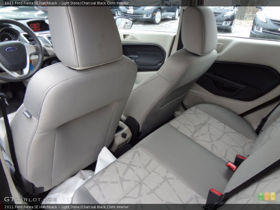 Light Stone/Charcoal Black Cloth Interior Rear Seat for the 2011 Ford Fiesta SE Hatchback #75284176
