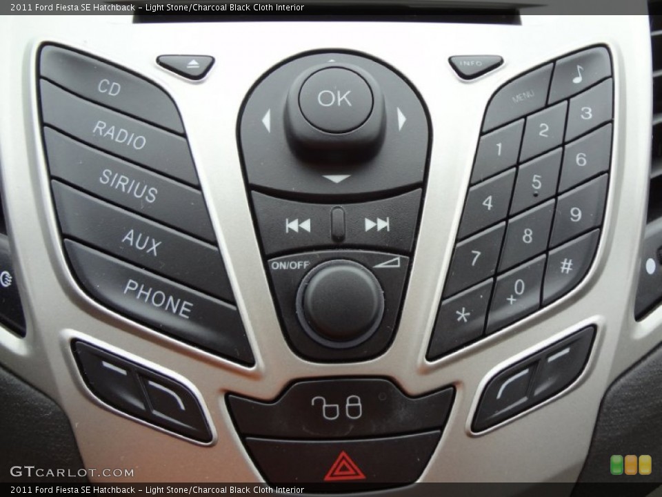 Light Stone/Charcoal Black Cloth Interior Controls for the 2011 Ford Fiesta SE Hatchback #75284286