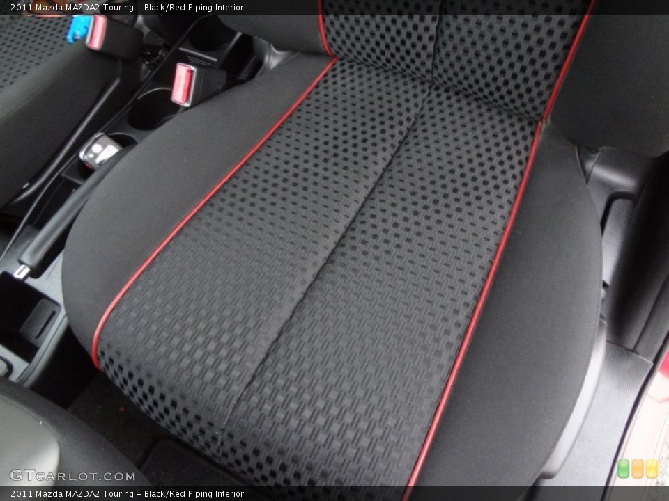 Black/Red Piping Interior Front Seat for the 2011 Mazda MAZDA2 Touring #75284439