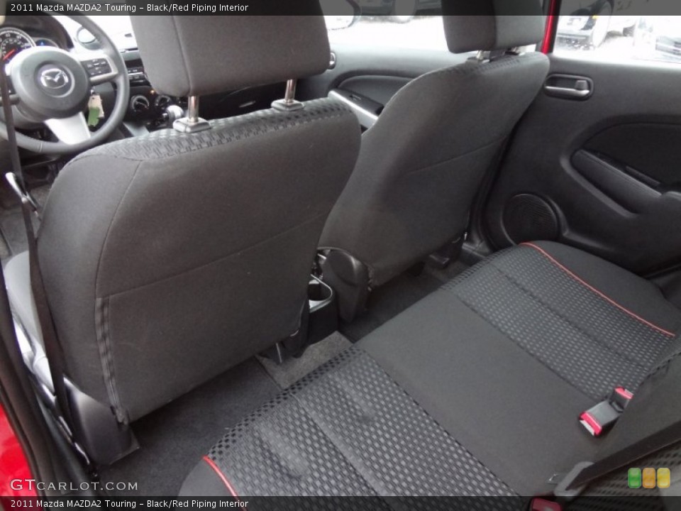 Black/Red Piping Interior Rear Seat for the 2011 Mazda MAZDA2 Touring #75284454