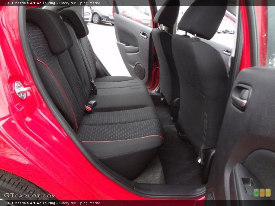 Black/Red Piping Interior Rear Seat for the 2011 Mazda MAZDA2 Touring #75284472