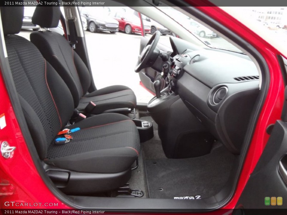 Black/Red Piping Interior Front Seat for the 2011 Mazda MAZDA2 Touring #75284481