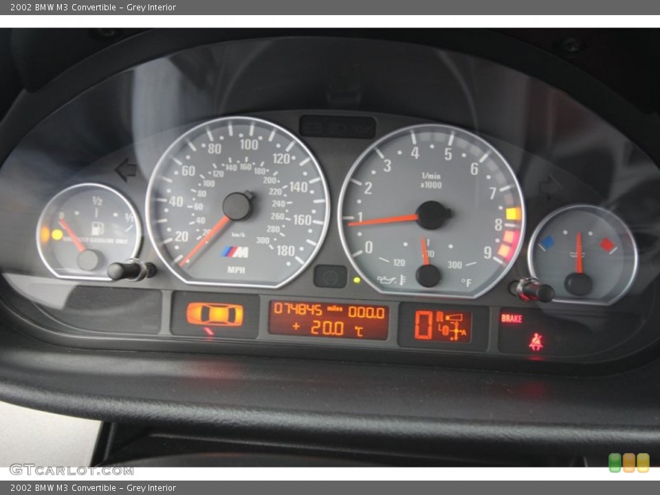Grey Interior Gauges for the 2002 BMW M3 Convertible #75286656