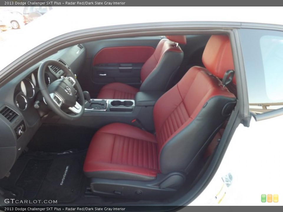 Radar Red/Dark Slate Gray Interior Front Seat for the 2013 Dodge Challenger SXT Plus #75289831
