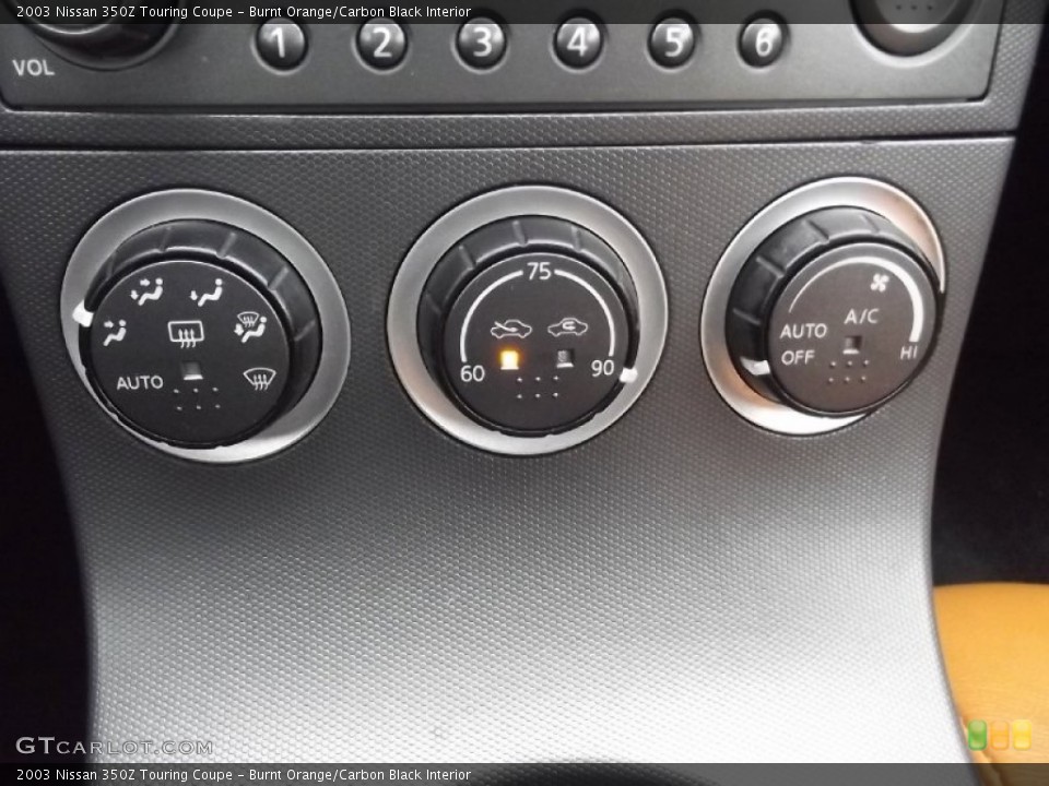 Burnt Orange/Carbon Black Interior Controls for the 2003 Nissan 350Z Touring Coupe #75290596