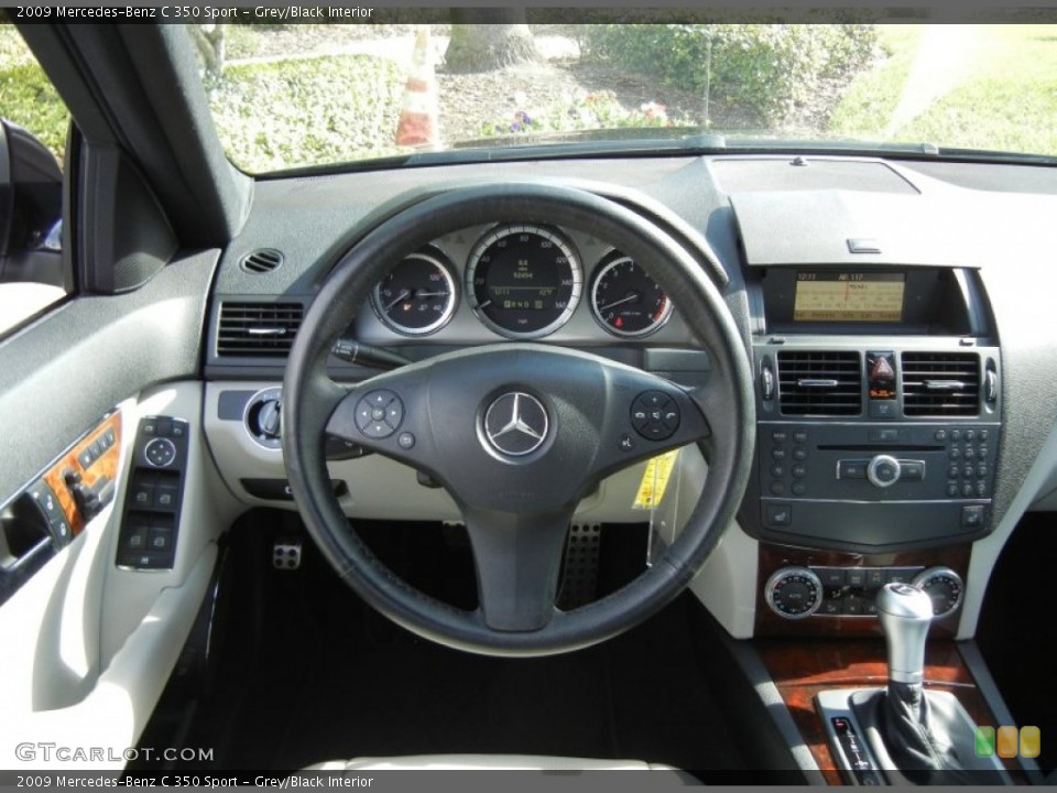 Grey/Black Interior Steering Wheel for the 2009 Mercedes-Benz C 350 Sport #75295481