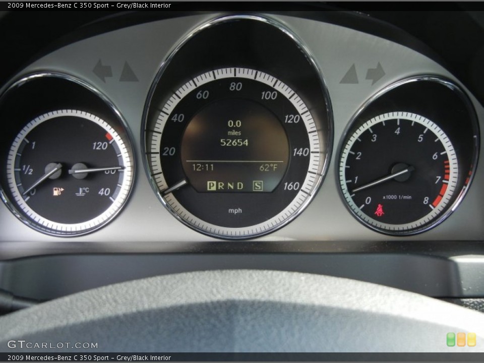 Grey/Black Interior Gauges for the 2009 Mercedes-Benz C 350 Sport #75295492