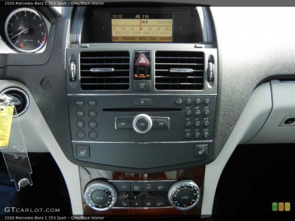 Grey/Black Interior Controls for the 2009 Mercedes-Benz C 350 Sport #75295510