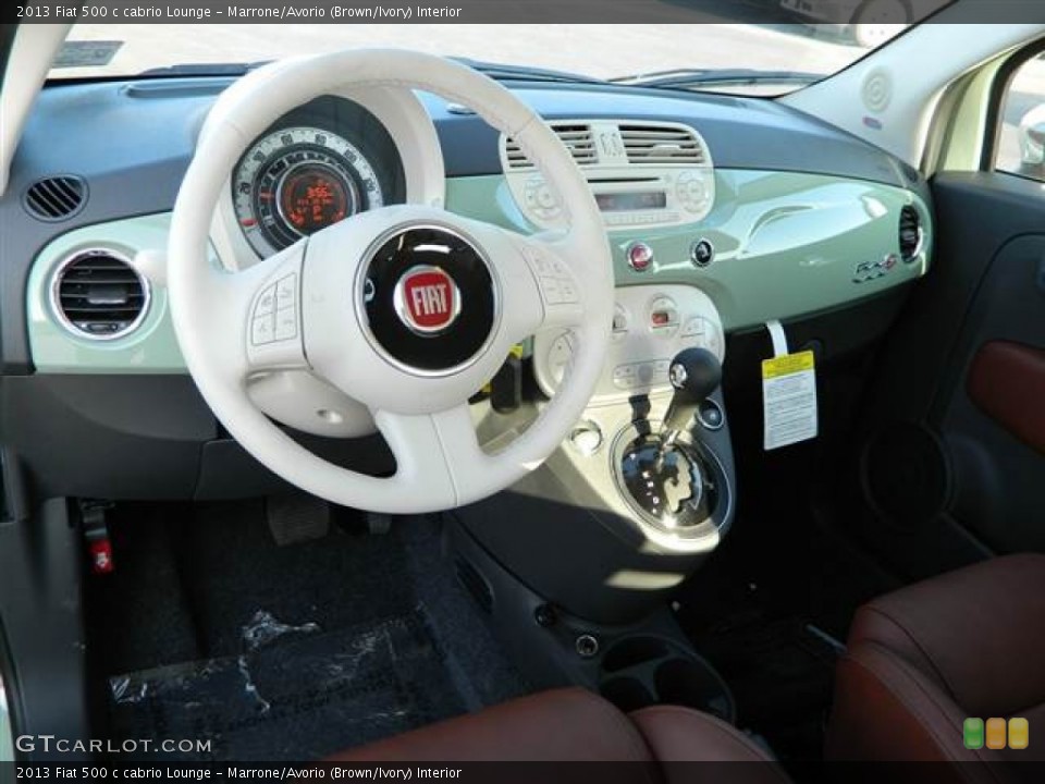 Marrone/Avorio (Brown/Ivory) Interior Dashboard for the 2013 Fiat 500 c cabrio Lounge #75300237