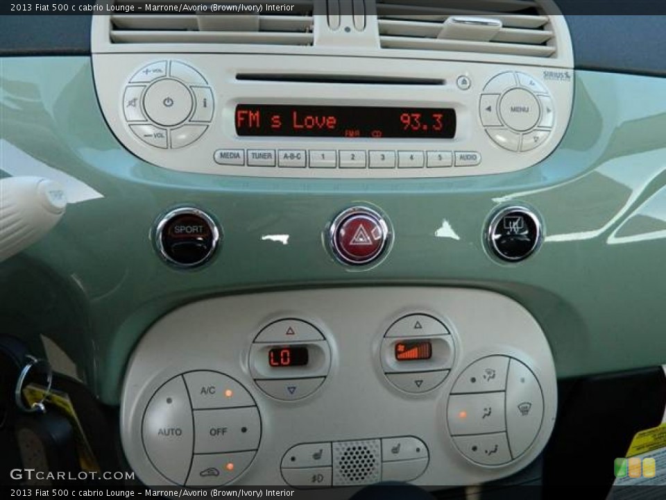 Marrone/Avorio (Brown/Ivory) Interior Audio System for the 2013 Fiat 500 c cabrio Lounge #75300262