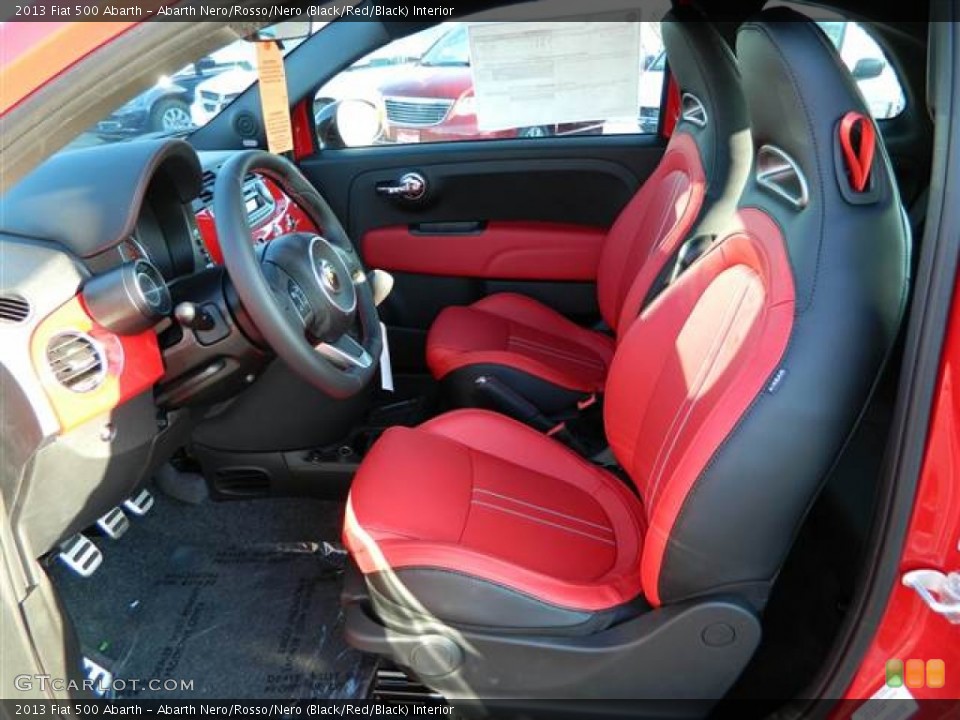 Abarth Nero/Rosso/Nero (Black/Red/Black) Interior Front Seat for the 2013 Fiat 500 Abarth #75300436