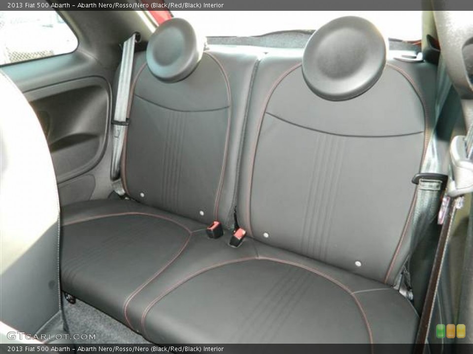 Abarth Nero/Rosso/Nero (Black/Red/Black) Interior Rear Seat for the 2013 Fiat 500 Abarth #75300448