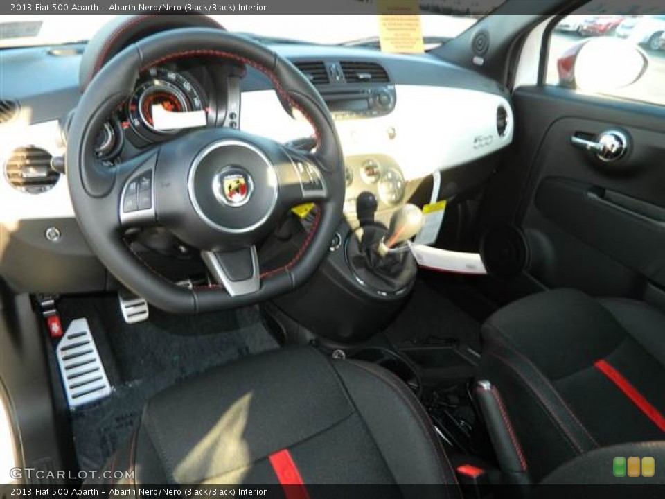 Abarth Nero/Nero (Black/Black) Interior Prime Interior for the 2013 Fiat 500 Abarth #75300697