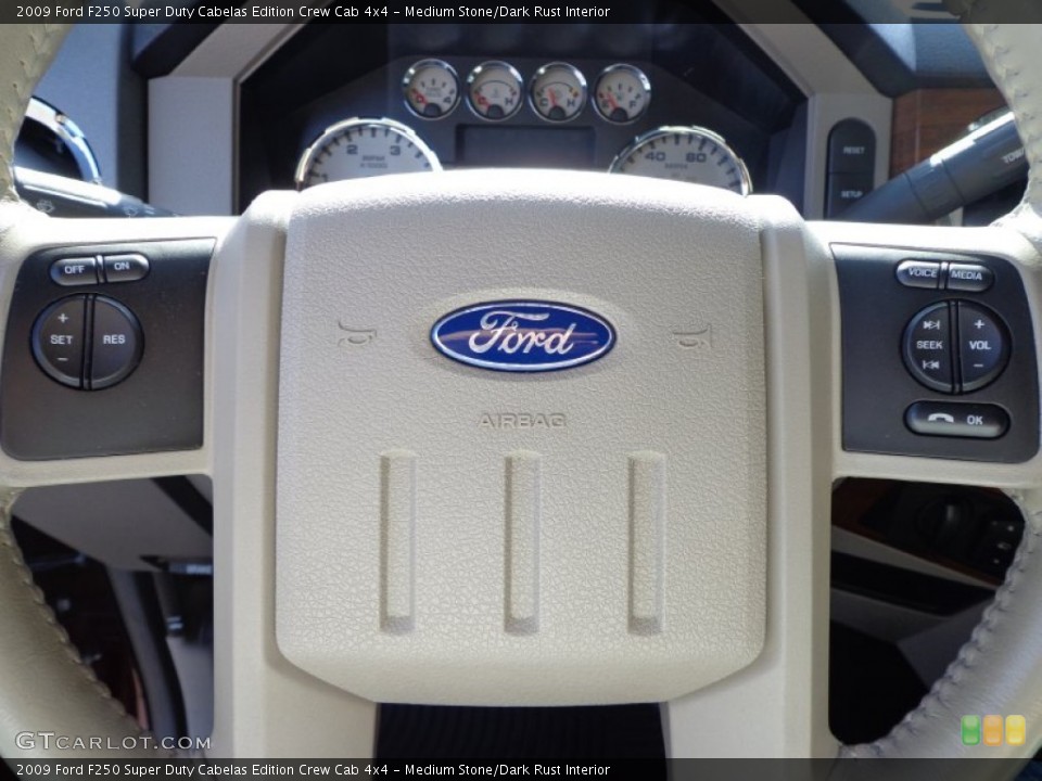 Medium Stone/Dark Rust Interior Steering Wheel for the 2009 Ford F250 Super Duty Cabelas Edition Crew Cab 4x4 #75300736