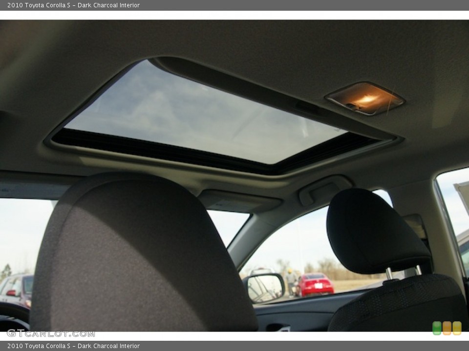 Dark Charcoal Interior Sunroof for the 2010 Toyota Corolla S #75306979