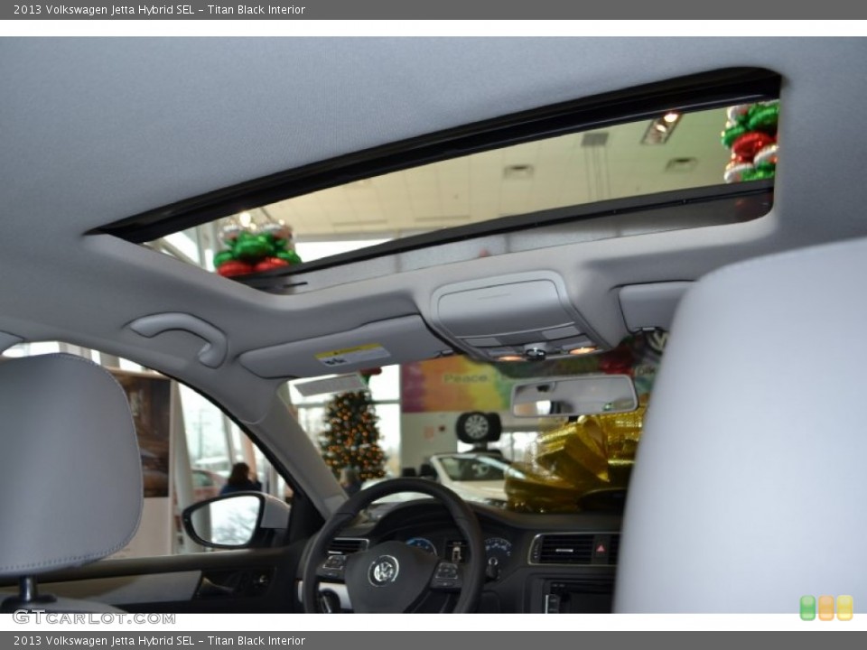 Titan Black Interior Sunroof for the 2013 Volkswagen Jetta Hybrid SEL #75308130