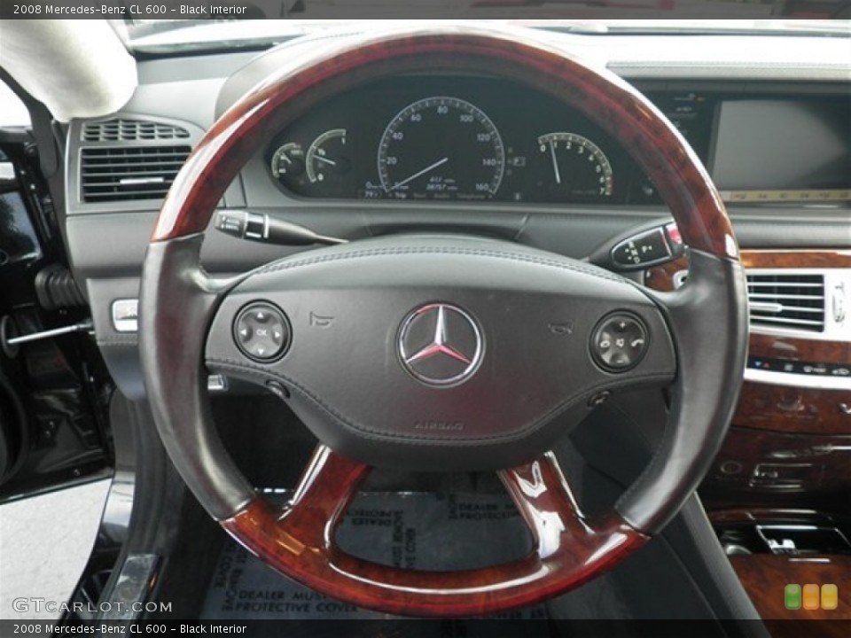 Black Interior Steering Wheel for the 2008 Mercedes-Benz CL 600 #75309885