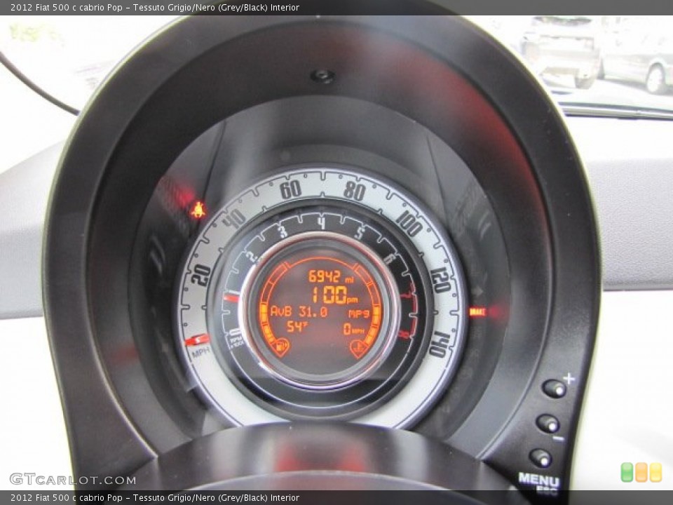 Tessuto Grigio/Nero (Grey/Black) Interior Gauges for the 2012 Fiat 500 c cabrio Pop #75311616