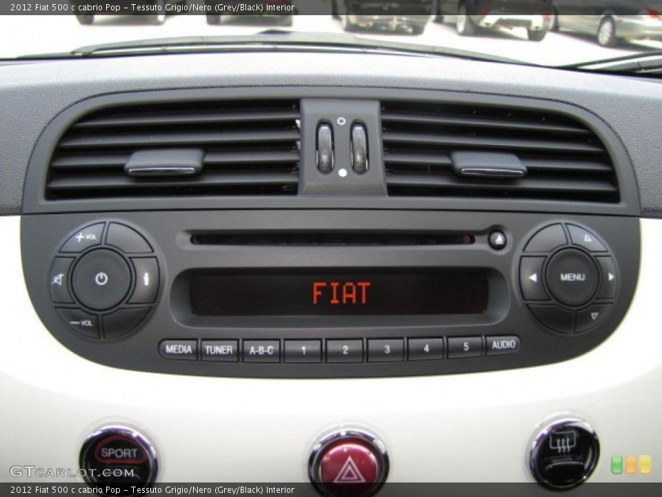 Tessuto Grigio/Nero (Grey/Black) Interior Audio System for the 2012 Fiat 500 c cabrio Pop #75311619