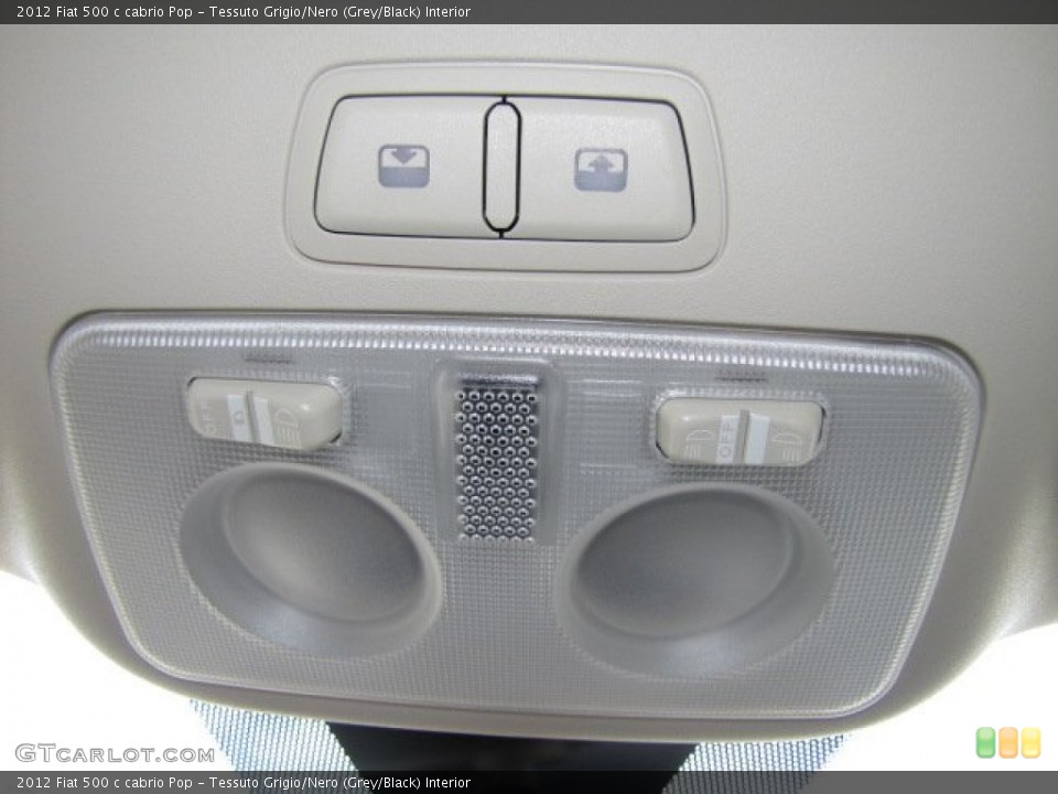 Tessuto Grigio/Nero (Grey/Black) Interior Controls for the 2012 Fiat 500 c cabrio Pop #75311634