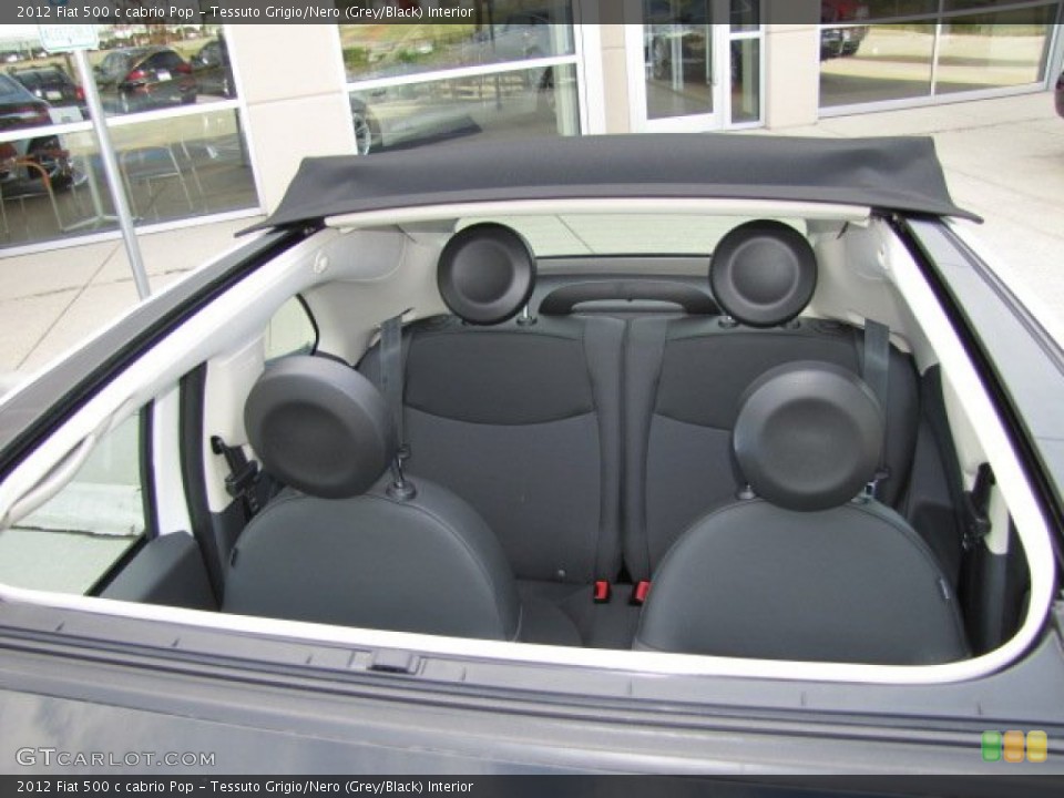 Tessuto Grigio/Nero (Grey/Black) Interior Sunroof for the 2012 Fiat 500 c cabrio Pop #75311640