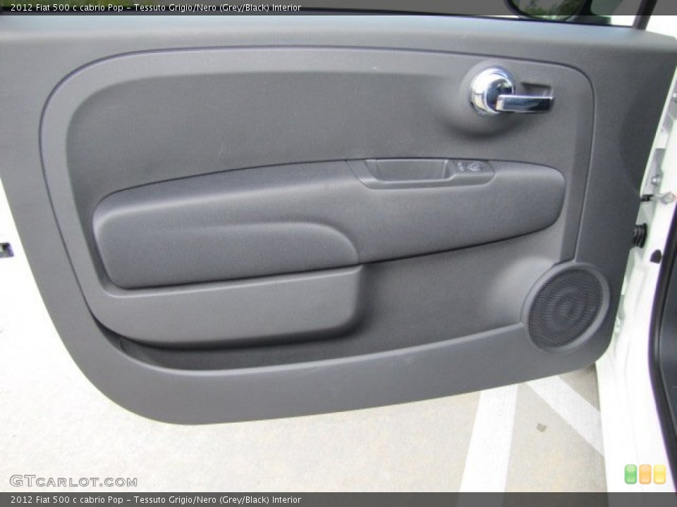 Tessuto Grigio/Nero (Grey/Black) Interior Door Panel for the 2012 Fiat 500 c cabrio Pop #75311646