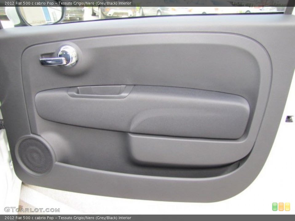 Tessuto Grigio/Nero (Grey/Black) Interior Door Panel for the 2012 Fiat 500 c cabrio Pop #75311652