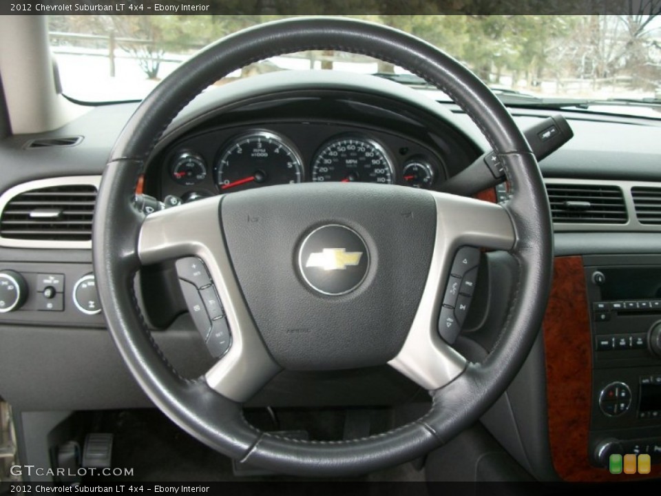 Ebony Interior Steering Wheel for the 2012 Chevrolet Suburban LT 4x4 #75315156