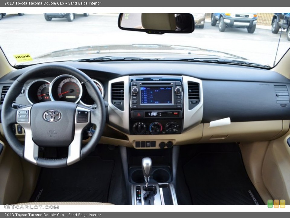 Sand Beige Interior Dashboard for the 2013 Toyota Tacoma Double Cab #75315474
